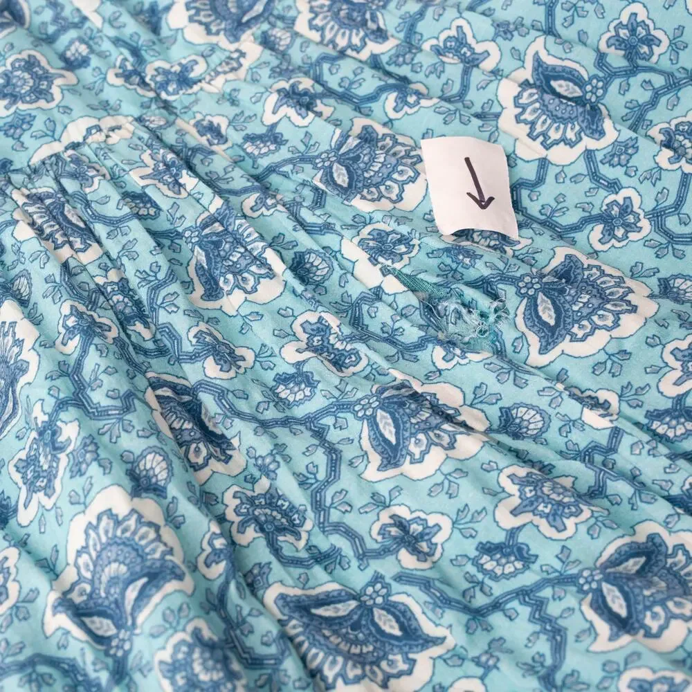 RHODE Blue Floral Tasha Dress Size 4